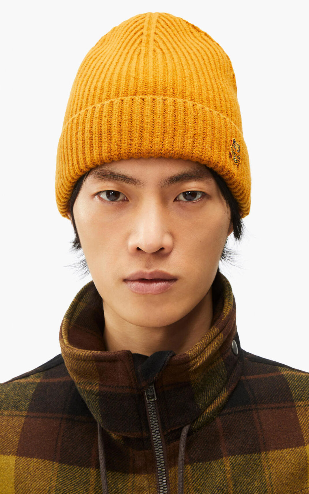 Kenzo Tiger Crest wool Beanie Brown For Womens 8091BECRK